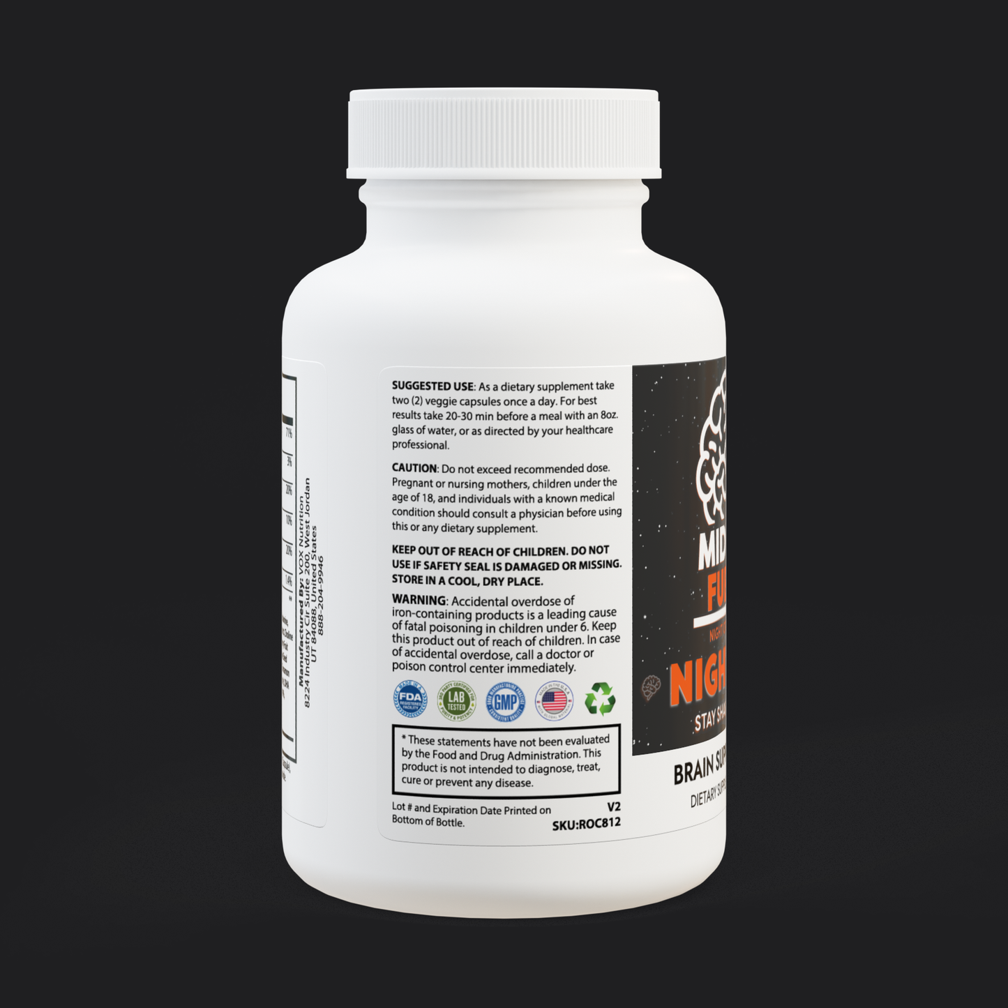 Night Mind – Stay sharp after dark. Brain Support Complex Supplement