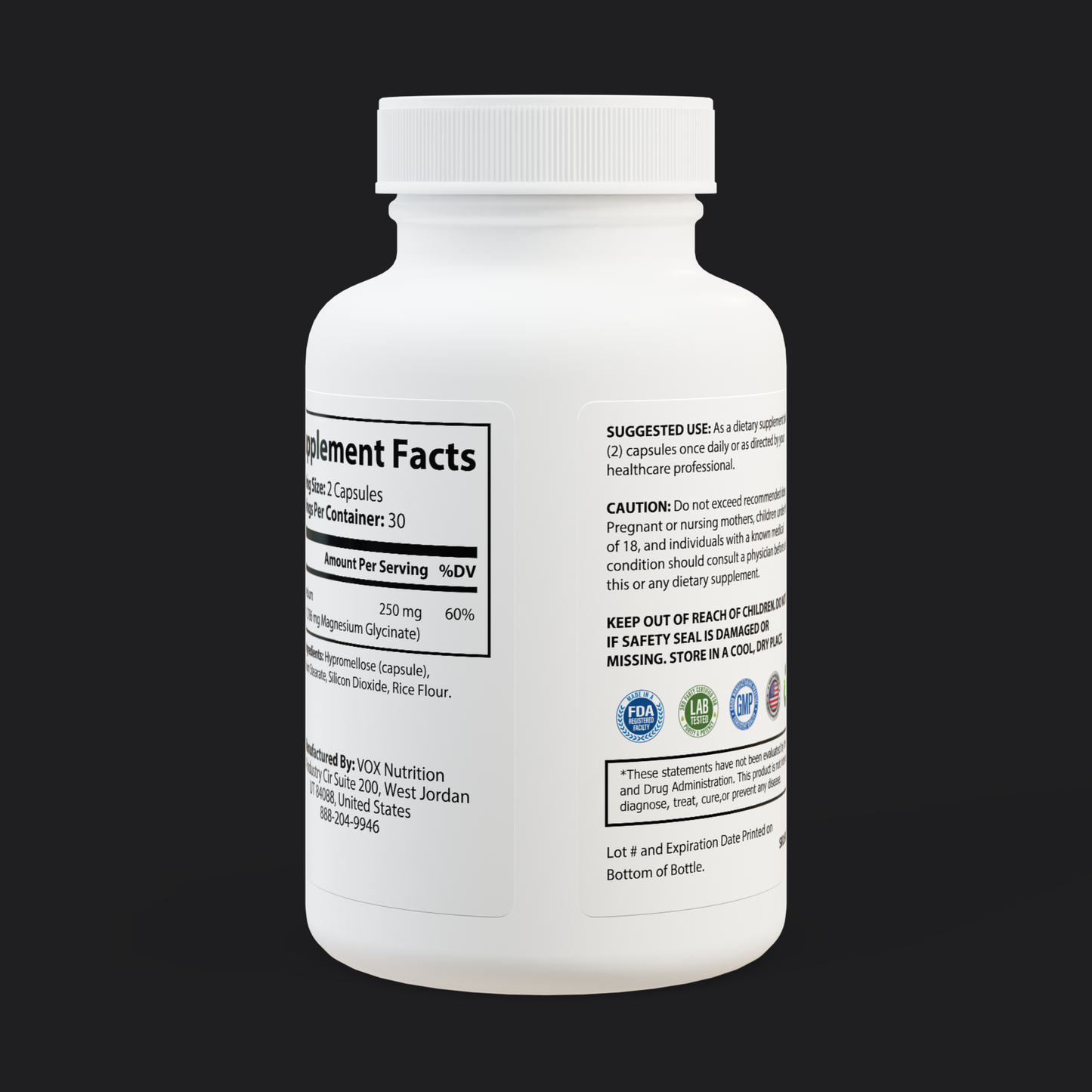 Nightfall Calm – Relax deep after the night rush. Magnesium Glycinate Supplement