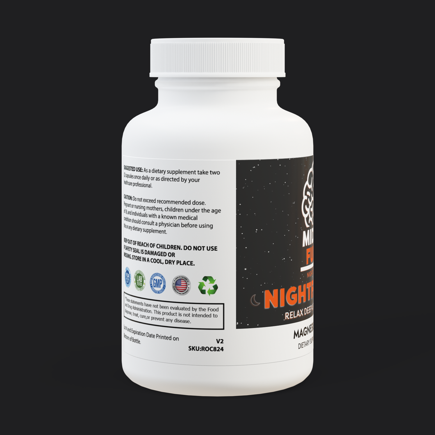 Nightfall Calm – Relax deep after the night rush. Magnesium Glycinate Supplement