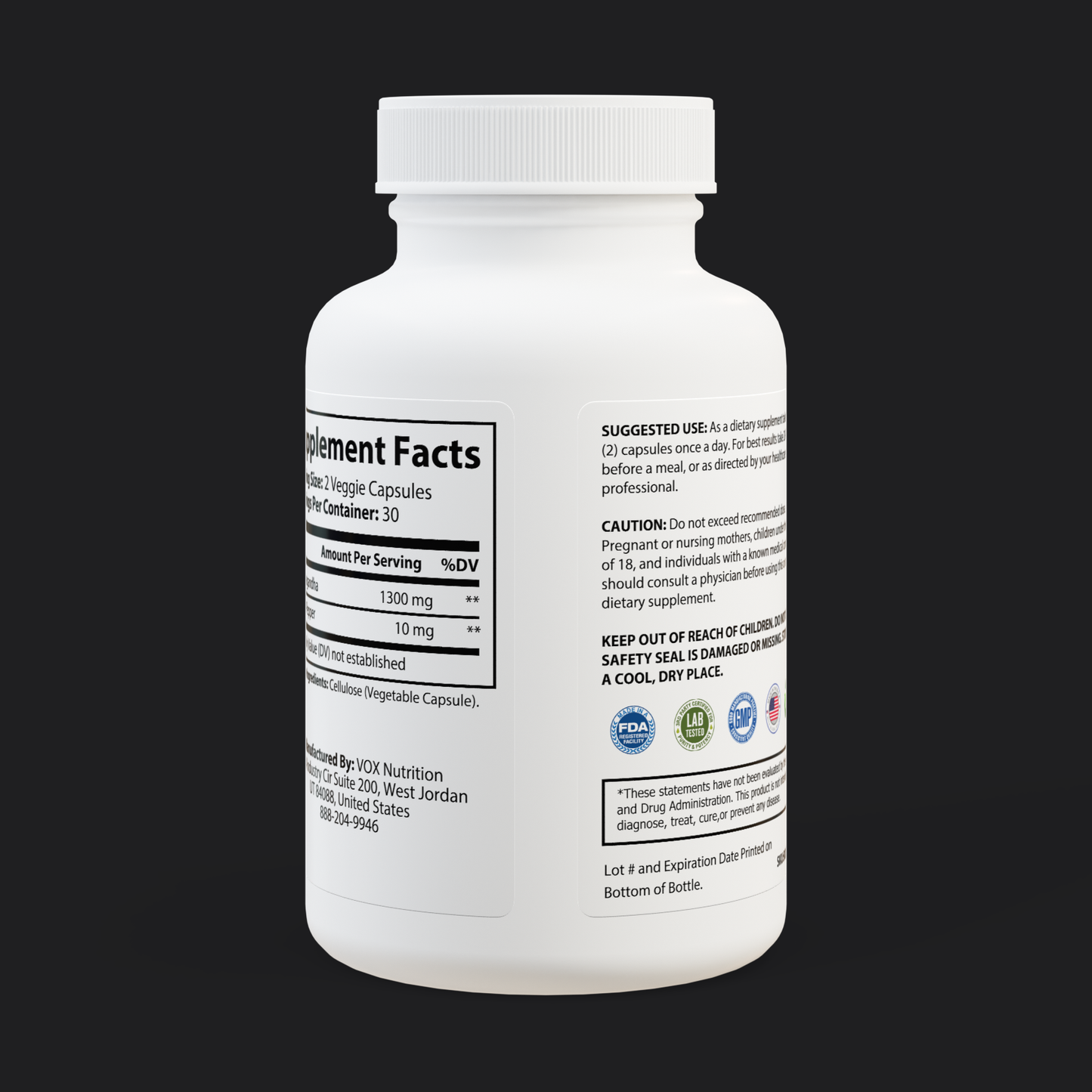 Midnight Zen – Find peace after the storm. Ashwagandha and Black Pepper Supplement
