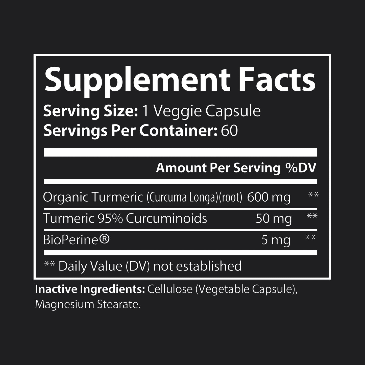 Dusk Defender – Fight inflammation till dawn. Turmeric with BioPerine® (Black Pepper Fruit Extract) Supplement
