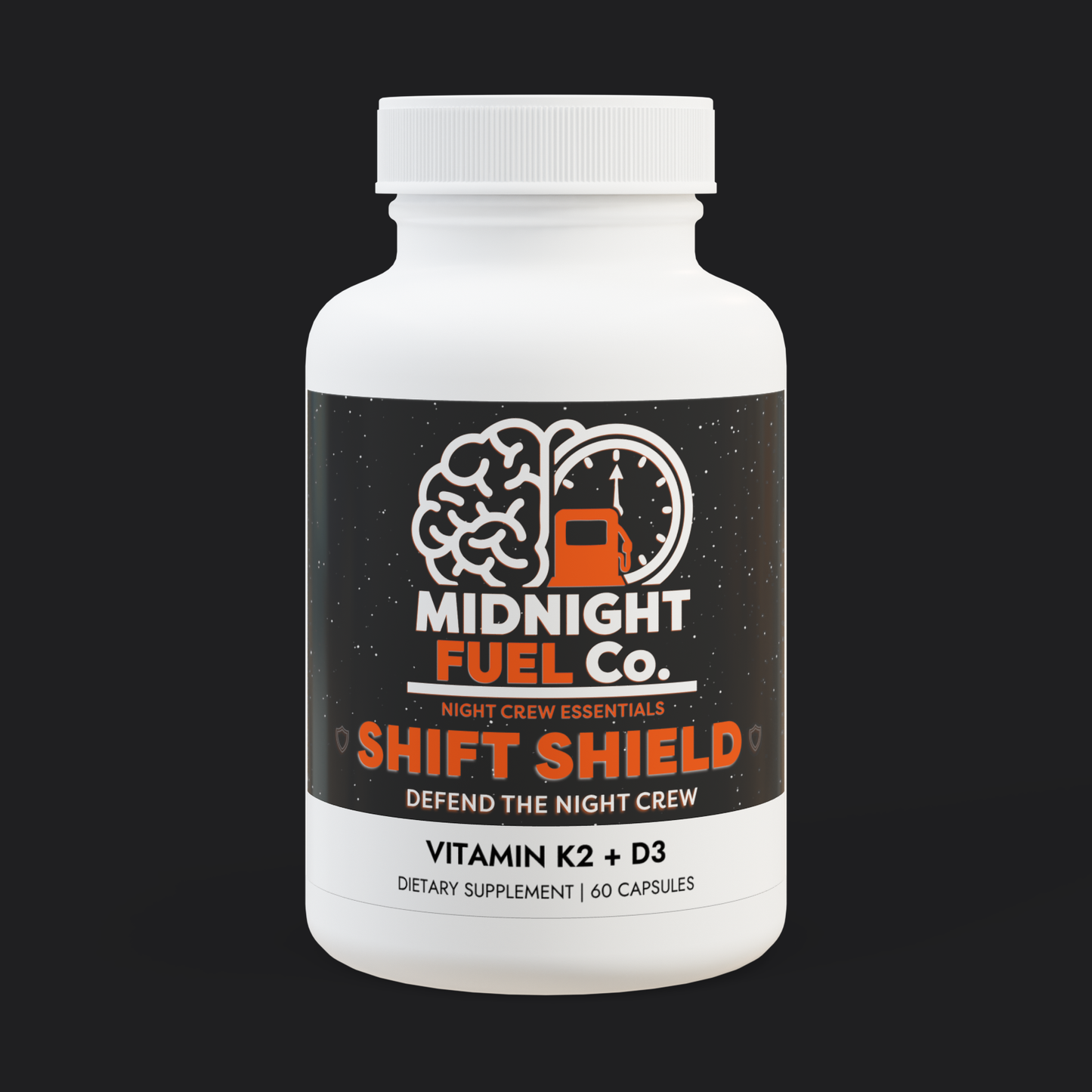Shift Shield – Defend the night crew. Vitamin K2 + D3 Supplement