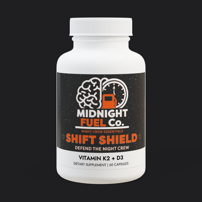 Shift Shield – Defend the night crew. Vitamin K2 + D3 Supplement