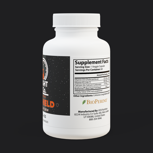 Shift Shield – Defend the night crew. Vitamin K2 + D3 Supplement