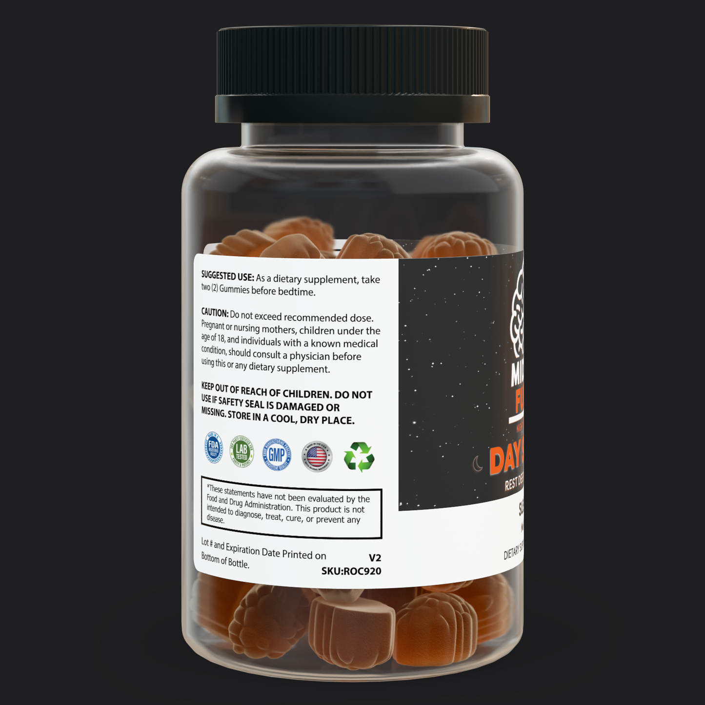 Day Sleeper – Rest deep, night warrior. Fruity Sleep Well Gummies