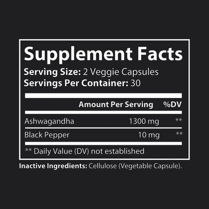 Midnight Zen – Find peace after the storm. Ashwagandha and Black Pepper Supplement